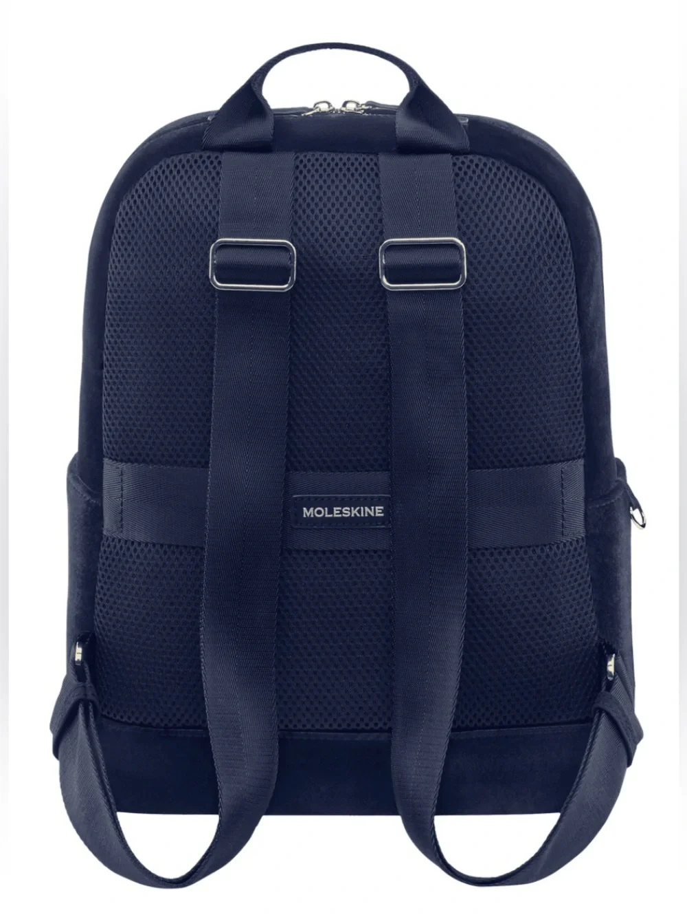 Moleskine Velour Textile Backpack Dark Indigo Navy Blue Minimalist Laptop Work